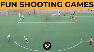 3 Fun Shooting Games  Football  Soccer Exercises  U13  U14  U15  U16 [upl. by Jinny]