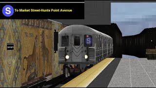 OpenBVE Fiction Riverbank Park Shuttle Train To Market StreetHunts Point R62A [upl. by Yekcir930]