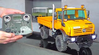 UNBOXING THE FIRST PROTOTYPE OF HYDRAULIC ScaleART UNIMOG FIRST TEST DRIVING UPHILL [upl. by Finley]