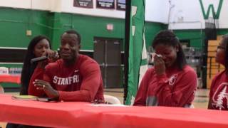 Choctaws Nadia Fingall commits to Stanford University [upl. by Boggers329]