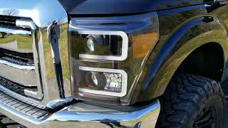 20112016 F250F350 xtune led headlights [upl. by Jeddy]