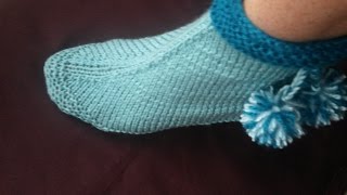 Stricken Hausschuhe Puschen Socken [upl. by Nonnair204]