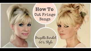 How To Cut Fringe Bangs Demo Brigitte Bardot 60s Style [upl. by Crandell]