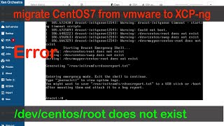 Fix Error when migrating CentOS 7 from vmware to Xen [upl. by Yrrol]