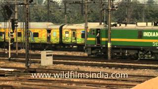 Hazrat Nizamuddin Railway Station New Delhi with Duronto rake [upl. by Ycrem209]