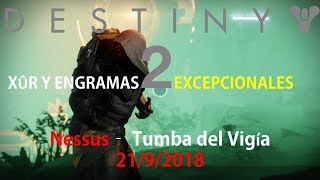 Destiny 2  Ubicación de Xûr NessusTumba del Vigía 2192018 [upl. by Nevetse400]