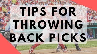 Catcher Back Picks  How To Steal Outs For Your Team [upl. by Magill]