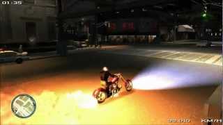 GTA 4 ghost rider skin gameplay [upl. by Hanah]