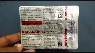 DAPAGAIN10 Tablet  Dapagliflozin Tablets 10 mg  DAPAGAIN 10mg Tablet Uses Side effects benefits [upl. by Alakam260]