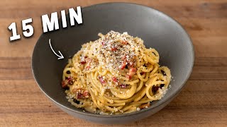 Easy Carbonara in 15 Minutes [upl. by Ginevra]