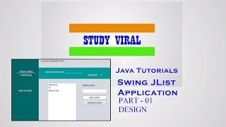 Java GUI  JList Java Swing Using Netbeans Part 01  Study Viral [upl. by Renrew421]