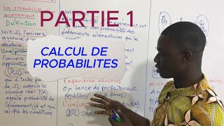 CALCUL DE PROBABILITES TERMINALE PARTIE 1 [upl. by Laleb]