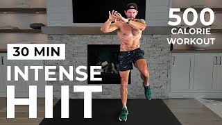 30 Min Intense HIIT Workout For Fat Burn amp Cardio No Equipment No Repeats [upl. by Alleoj6]