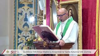 Quddiesa Live millParroċċa ta’ Santa Katarina VM Żurrieq – 17 ta’ Novembru 2024 [upl. by Stearn]