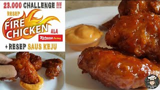 23K Challenge Resep Rahasia RICHEESE FIRE CHICKEN ala Rumahan  Resep Saos Keju Mudah amp Murah [upl. by Enelav594]