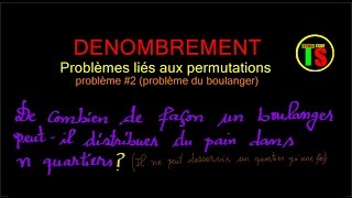 Dénombrement  problème du boulanger utilisation des permutations [upl. by Jervis]