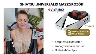 Vivamax Deluxe shiatsu univerzális masszírozó vezeték nélkül akkumulátoros [upl. by Goddord]