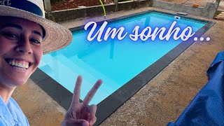 COLOCAMOS UMA PISCINA EM NOSSA CASINHA NA ROÇA [upl. by Rabbi306]