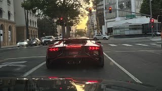 Lamborghini Aventador SV terrorizing Beverly Hills [upl. by Polish]