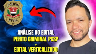 Análise Edital PCSP PERITO CRIMINAL 2023 [upl. by Sipple]