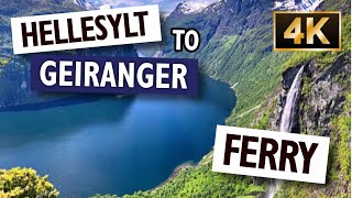 Geiranger by ferry from Hellesylt Iona Part 7 of 9 4K [upl. by Alyhc]