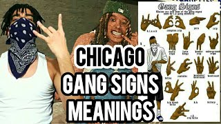 CHICAGO GANG SIGNS MEANINGS [upl. by Ahidam]