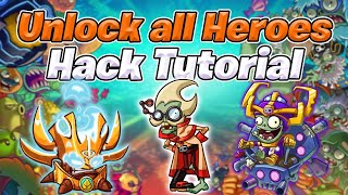 PvZ Heroes  Unlock All Heroes Hack Tutorial [upl. by Atteram]