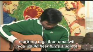 Manny Pacquiao Singing Sa Kabukiran with English Subtitles [upl. by Wenger137]