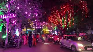 Luby circular road decoration in Durga PujaDHANBAD✨❣️ [upl. by Idnim]