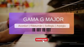 Gama G major  Acorduri  Răsturnări  Cum cântăm Eliberator e Isus [upl. by Killarney]