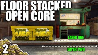 I BUILT MY FLOOR STACKED OPEN CORE BASE BETWEEN 2 CLANS  Solo Rust [upl. by Anawek131]