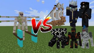 Iron Golem Knight vs 6 random bosses  minecraft mob battle [upl. by Helaine]