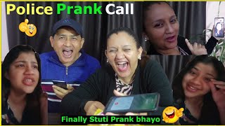 POLICE PRANK CALL ON STUTI ll PRANK VIDEO BudaBudiVlogs [upl. by Kowtko243]