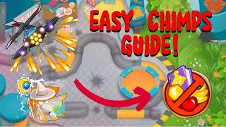 Easy CHIMPS Guide on the new map TINKERTON  No hero  BTD 6 [upl. by Tik]