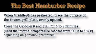 Cuisinart GR4N 5in1 Griddler best hamburger recipe [upl. by Murvyn]