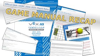 Rapid Relay in 11 Minutes  VEX IQ Game Manual Summary [upl. by Nnaassilem]