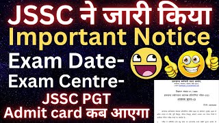 jssc pgt exam date  jssc pgt exam date 2023  jssc pgt latest news  jssc pgt admit card 2023 [upl. by Dolhenty]