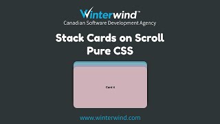 Stack Cards on Scroll with CSS [upl. by Aydan]