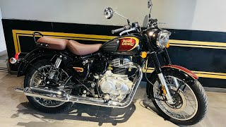 2024🔥Royal Enfield Classic 350 Halcyon Black Colour Review  price mileage features  Classic 350 [upl. by Airolg]