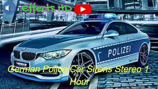 Police siren ringtone 1 hour Sound Effect Very Loud  YouTube  German Police Car Sirens Stereo [upl. by Salamanca]