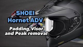 How to remove the paddingsvisor and peak of the SHOEI Hornet ADV [upl. by Atcliffe92]