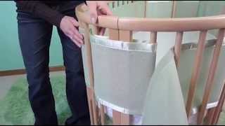 BreathableBaby Mesh Crib Liner  How To Install On An Oval Crib  BabySecurity [upl. by Hanshaw]