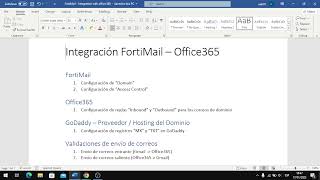 Fortinet  FortiMail  Integracion Office365 [upl. by Immij]