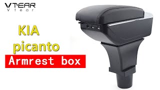 How to install vtear for Kia Picanto USB armrest 2014 2015 2016 2017 2018 [upl. by Enirbas604]