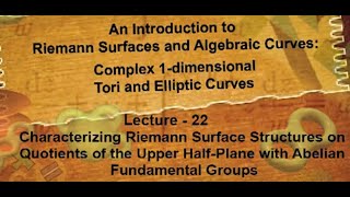 Characterizing Riemann Surface Structures on Quotients of the Upper Half swayamprabha CH38SP [upl. by Ennairek273]