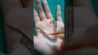 Cute easy trick Mehendi Design  latest Arabic mehendi design shorts youtubeshorts mehandi heena [upl. by Pedaias156]