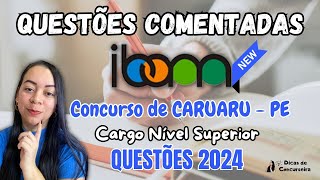 Questões IBAM 2024  Nível Superior  Concurso CARUARUPE [upl. by Ycniuq834]