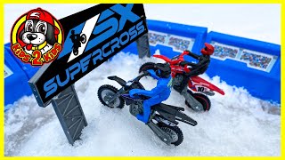 2022 SUPERCROSS TOYS RACE IN THE SNOW [upl. by Ynoffit743]