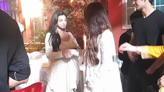 YRKKH New Cast Garvita Sadhwani Meet Old Cast Shivangi Joshi at Rajan Shahi Iftaar Party [upl. by Yllus]