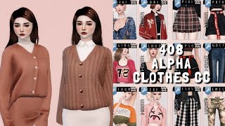 The Sims 4  408 ALPHA FEMALE CLOTHES CC FINDS   CC Links  Showcase  1 [upl. by Rebmyk]